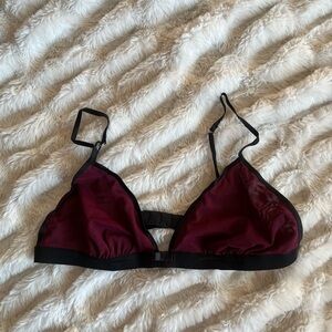 Victoria's Secret Burgundy and Black Bralette